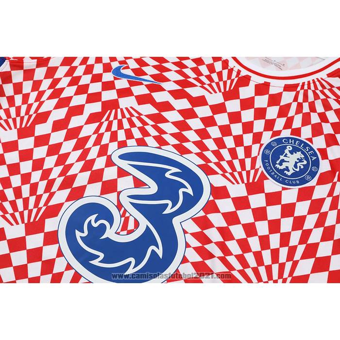 Fato de Treino Chelsea Manga Curta 2022-2023 Vermelho Y Branco - Calcas Curta